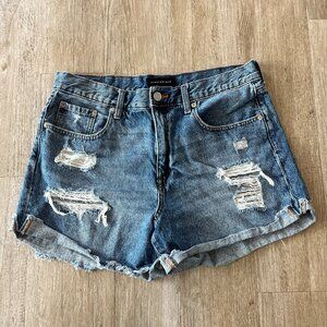Womens Aeropostale Mom Shorts Denim Jean Shorts - 14